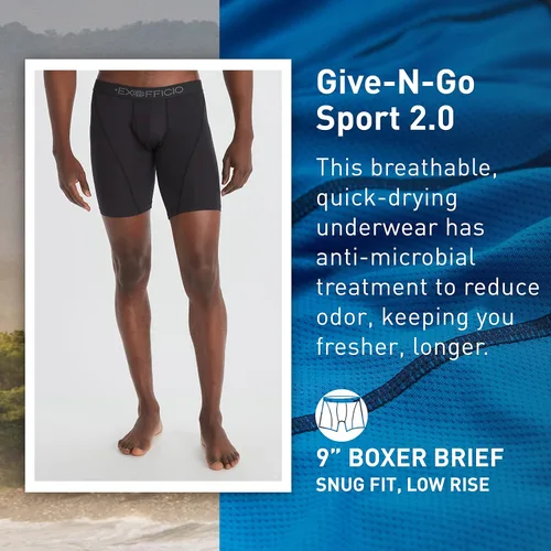 Vista 2 de ExOfficio Men's Give-N-Go Sport 2.0 Boxer Brief 9
