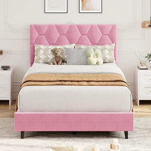 Vista 10 de GAOMON Base de cama de plataforma de tamaño individual con cabecera