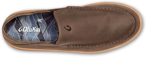 Vista 2 de OLUKAI Kalia Men's Leather Slip-On, Full-Grain Waxed Nubuck Leather Shoes, Lightweight & Comfortable