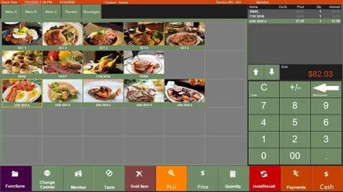 Vista 4 de Restaurantes y Bar Smart Touch POS System con impresora POS Software Cajas registradoras SET01