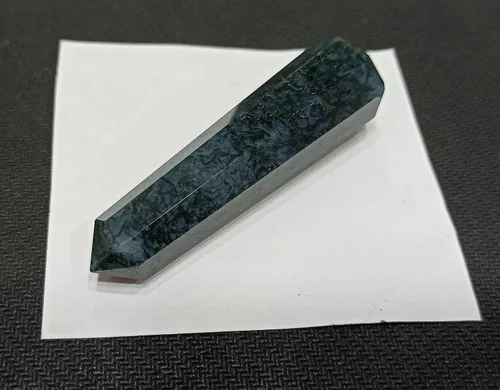 Vista 37 de WholesaleGemShop - Torre de obelisco de piedras preciosas de 3 pulgadas, faceta gigante, cristal de roca de Aura Rock Natural pulido Earth Wand
