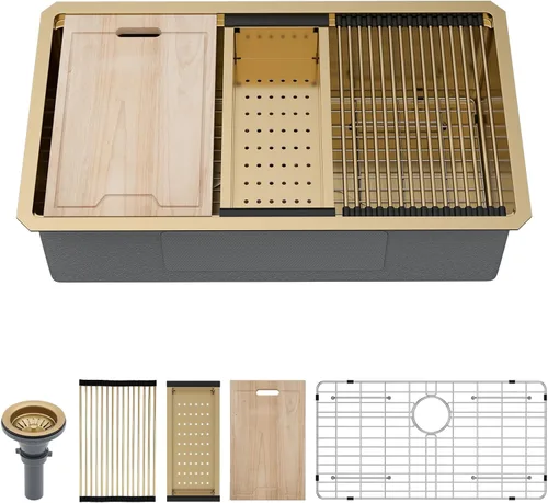 Vista 16 de Kichae Fregadero de Barra Bajo Montaje - Fregadero de Barra de Preparación de 12 x 15 Pulgadas de Acero Inoxidable Calibre 16 Fregadero de Cocina