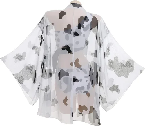 Vista 4 de haikyuu Cárdigan tipo kimono de verano para mujer, salida de baño, bikini