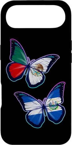 Vista 27 de El Salvador y México bicultural Roots - Carcasa para iPhone 17 (versión mariposa)