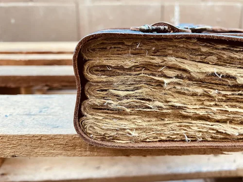 Vista 3 de Diario de cuero vintage – Papel vintage hecho a mano antiguo – Diario de llaves encuadernado de cuero para mujeres y hombres – Diario de libro