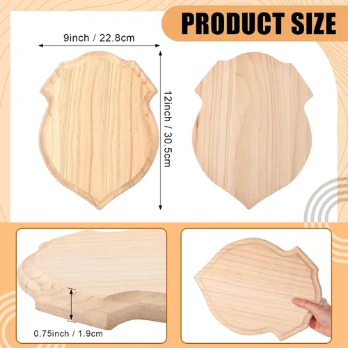Vista 2 de Kigley 6 placas de madera sin terminar, placa de madera para manualidades, tableros, tallado, manualidades, para proyectos de quema, palés de losa