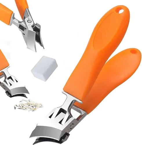 Vista 8 de Tijeras de uñas antiflexión con apertura de mandíbula ancha 2026, tijeras para uñas y uñas de los pies encarnadas y curvadas (color negro, 1 unidad)