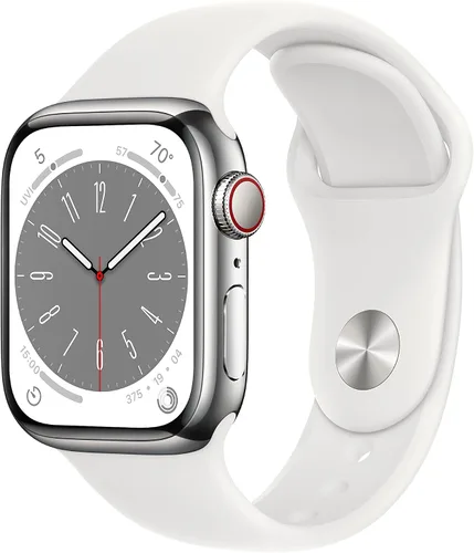 Vista 10 de Apple Watch Series 8 [GPS + Cellular 45mm] Reloj inteligente con caja de aluminio ROJA (PRODUCTO)RED con correa deportiva ROJA (PRODUCTO)RED-S/M.