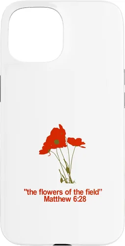Vista 6 de Look at All The Beautiful Flowers of The Field Matthew 6:28 Case for iPhone 17