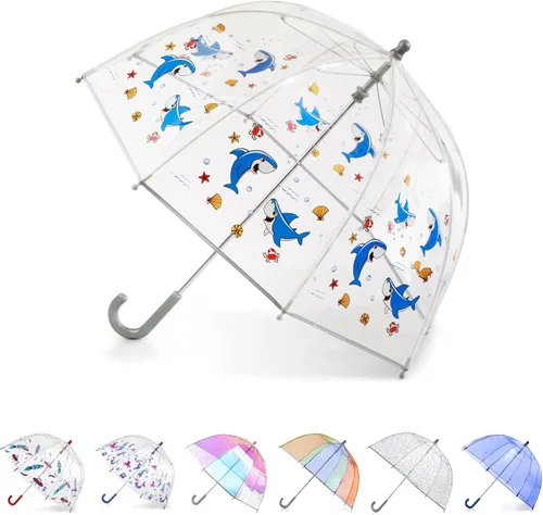 Vista 8 de Totes- Paraguas de burbujas transparente para niños con mango de fácil agarre), 2236N53