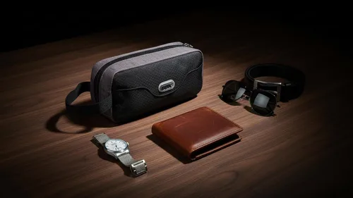 Vista 3 de GOX Neceser de viaje Dopp Kit caso para hombres multifunción bolsa organizadora de embalaje