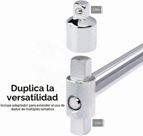 Vista 3 de Tooluxe 03703l torquímetro de 3/8 pulgadas y ½ pulgada, doble, de acero templado 0-150 pies libras.