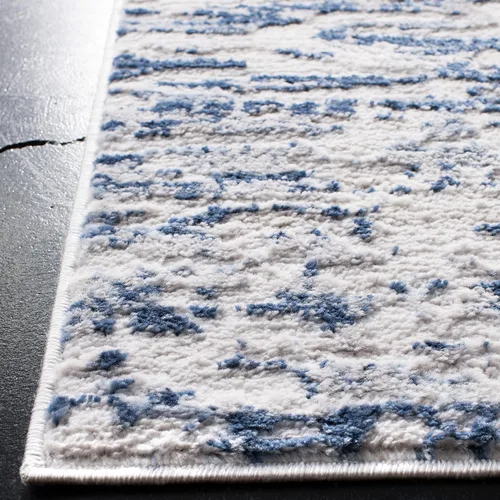 Vista 5 de SAFAVIEH Amelia Collection - Alfombra de área de 9 x 12 pies, gris y azul marino, diseño abstracto moderno, no desprende pelusa y de fácil cuidado