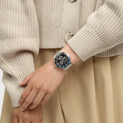 Vista 2 de Swatch Dark Blue Irony Unisex Watch YVS507G