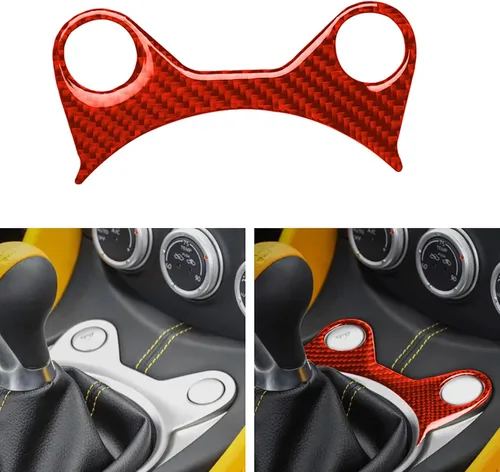Vista 15 de Juego de calcomanías para consola central de coche, juego de calcomanías de fibra de carbono suave para interior de automóvil compatible con Nissan
