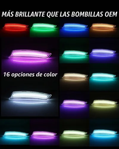 Vista 7 de Bestview Luces LED RGB de marcador lateral para Chevy Camaro 2016-2024