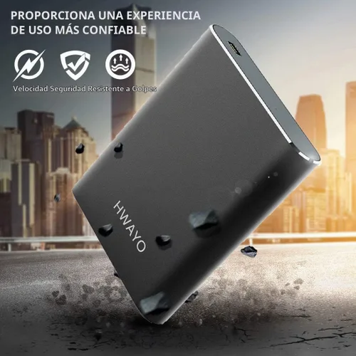 Vista 6 de HWAYO Disco duro externo portátil de 120 GB, USB3.1 Gen 1 Tipo C Ultra Slim de 2.5 pulgadas, almacenamiento HDD compatible con PC, computadora