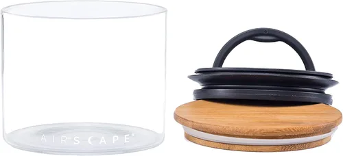 Vista 2 de AirScape Paquete de recipiente de almacenamiento de alimentos de vidrio y cuchara, tapa hermética patentada por Estados Unidos que conserva