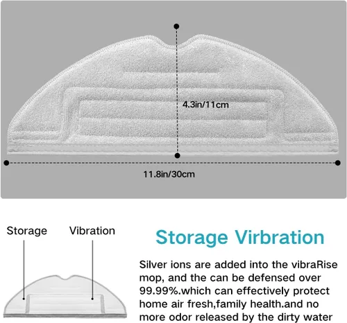 Vista 4 de Almohadillas de repuesto para trapeador de vacío para Roborock MaxV/S7 MaxV Plus/S7 MaxV Ultra/S7/S7+ reutilizable para suelos duros, almohadillas