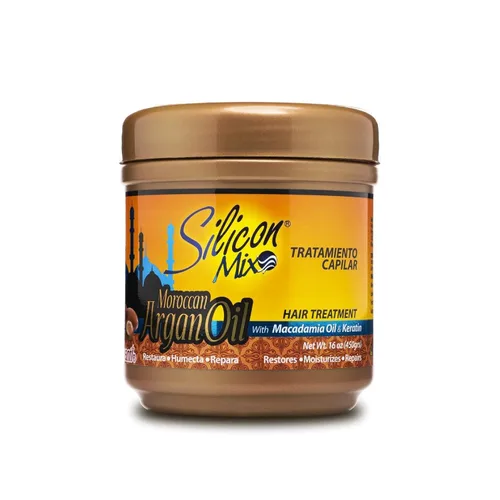 Vista 3 de Silicon Mix Champú marroquí de aceite de argán + tratamiento capilar de 16 oz "Set