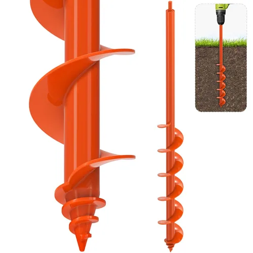Vista 13 de SELEWARE Broca de taladro para plantar – Broca de taladro de jardín de alta resistencia de 3 x 12 pulgadas, se adapta a taladro hexagonal de 3/8