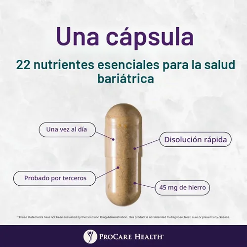 Vista 5 de Once Daily Bariatric Multivitamin Cápsula 45 mg de hierro 30