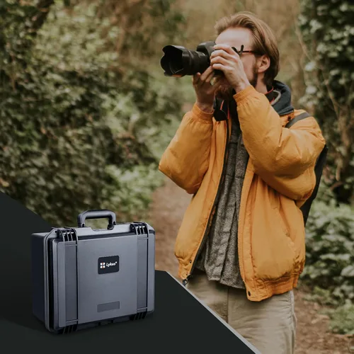 Vista 6 de Lykus PVC1 - Funda rígida con divisores para cámaras, lentes, DJI Mavic/Air/Mini PVC1 negro