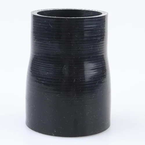 Vista 85 de AC PERFORMANCE ID de 1" a 1/2" (25mm a 13mm) Manguera de silicona recta reductora de 3 capas reforzada negra, 3" de longitud Negro