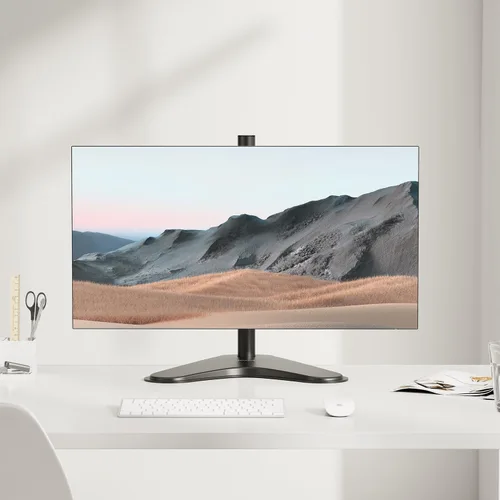 Vista 2 de Mount-It! Soporte de monitor para escritorio, soporte de monitor individual independiente para pantallas de 21.5 a 32 pulgadas, soporte VESA