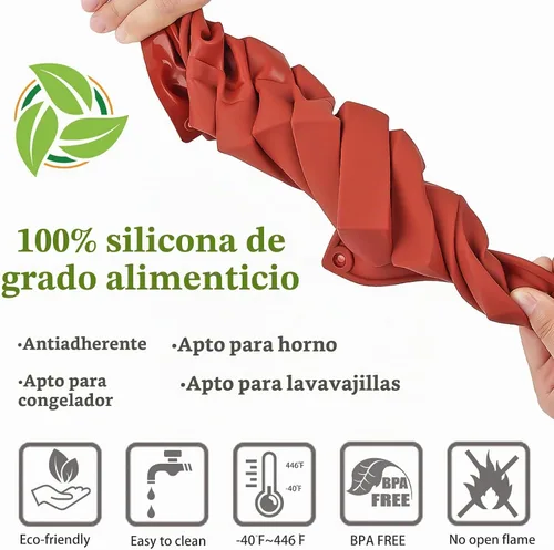 Vista 3 de JOERSH Molde de barra de granola, molde rectangular de silicona para barra de caramelo profundo para hornear barras energéticas de chocolate Molde