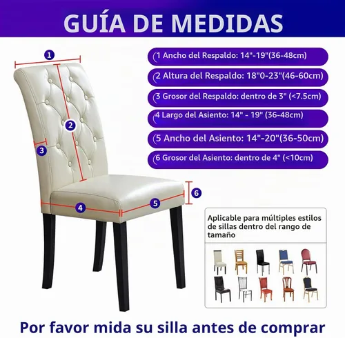 Vista 6 de Juego de 2 fundas para sillas de comedor, fundas elásticas para sillas de comedor, fundas para sillas de cocina de jacquard texturizadas, decoración