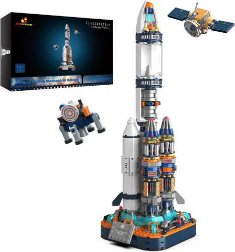 Vista 7 de JMBricklayer Space Telescope Building Set with Cool Lights for Adults 70009 Azul