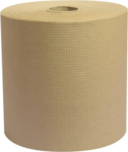 Vista 3 de Highmark® Toallas de Papel Hardwound, 8" x 350', 100% Recicladas, Natural, Caja De 12 Rollos