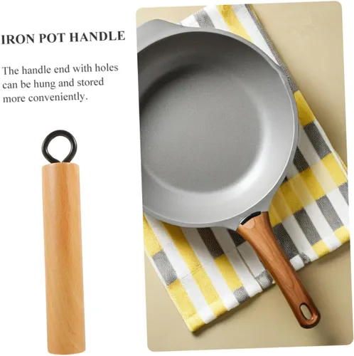Vista 8 de Mikinona Wok Mango Wok Accesorios Mango Desmontable Utensilios de Cocina de Repuesto de Olla de Repuesto de Mango de Madera Universal Utensilios