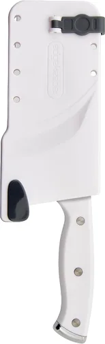Vista 4 de Farberware - Cuchilla de 6 pulgadas con funda autoafilable EdgeKeeper, hoja de acero inoxidable de alto carbono, mango blanco de triple remache