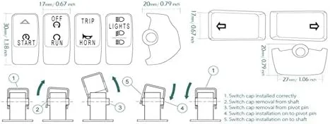 Vista 8 de XKH - Cubiertas cromadas para botones de interruptor de control manual para motocicleta, compatibles con Harley Davidson Softail 2011