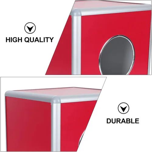 Vista 5 de Cabilock Caja de juego Lucky Ball: contenedor de almacenamiento cuadrado de metal para donación, urna opaca para votos, consejos de sugerencia