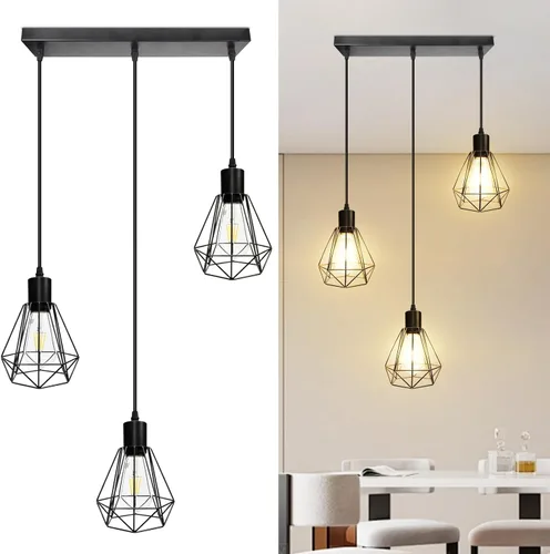 Vista 10 de LTBLIGHT Paquete de 1 lámpara colgante de granja con base E26 de altura