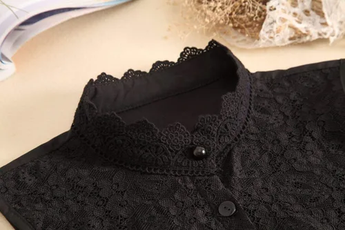 Vista 5 de Fake Collar, Women Detachable Dickey Collar False Collar for Dresses Blouse Sweater Negro