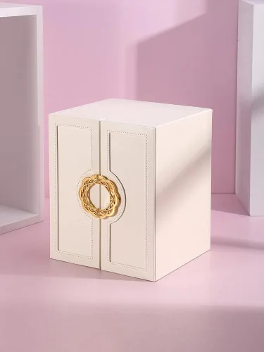 Vista 6 de AOSIFIEL Joyeros organizadoresestuche grande de pie con 5 cajones, regalo para mujeres, adolescentes, niñas, niños, gran joyeríasoporte de cuero