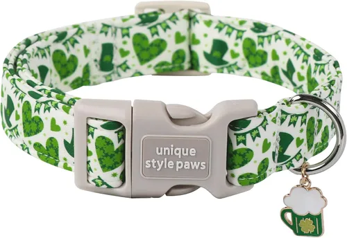 Vista 88 de Unique style paws Collar de perro con hebilla de plástico con colgante, collar de cachorro para primavera y verano, traje de baño para fiesta