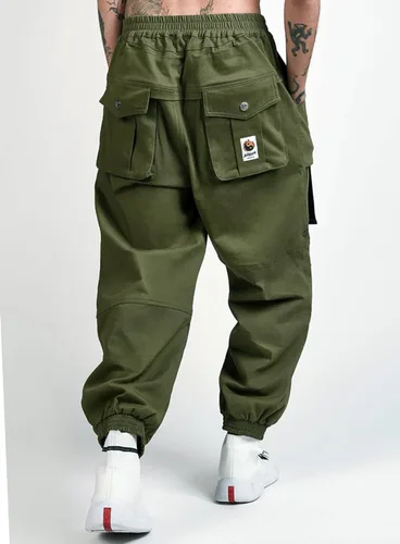 Vista 4 de Niepce Inc Pantalones cargo japoneses para hombre con correas