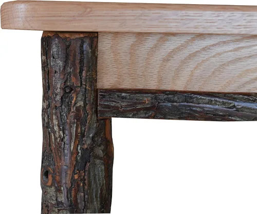 Vista 4 de Mesa auxiliar cuadrada grande de nogal teñido natural Amish Natural Stain