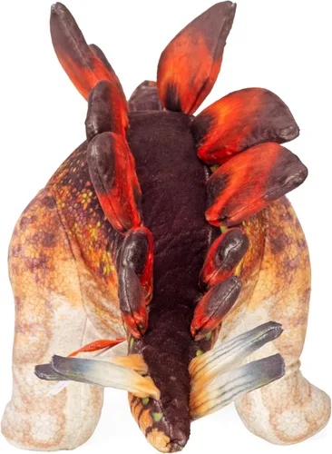 Vista 4 de Wild Republic Colección de artista, dinosaurio estegosaurio, regalo para niños, 15 pulgadas, juguete de peluche, botellas de agua recicladas