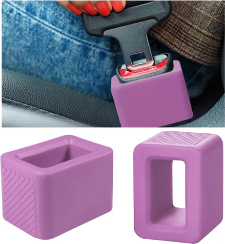 Vista 7 de Ohleats 2 piezas de soporte para hebilla de cinturón de seguridad, hebilla de silicona que eleva el cinturón de seguridad para facilitar el acceso