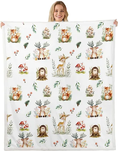 Vista 10 de Erosebridal - Mantas de bebé unisex para niños y niñas, mantas de guardería de animales de granja de minky 40x50, manta sherpa con diseño de tractor