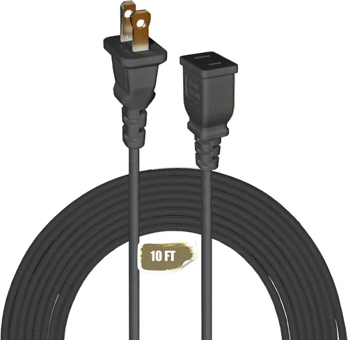 Vista 5 de Right Angel - Cable de extensión delgado negro de 4 pies 5A 125V