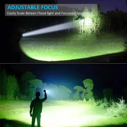 Vista 5 de Hoxida Linterna recargable LED (batería incluida), linterna LED magnética con luz lateral COB, 1200 lúmenes, LED súper brillante, impermeable