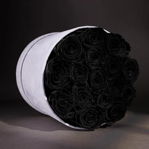 Vista 2 de Prifroti 17 flores en una caja de gamuza de lujo, regalos de cumpleaños para mujeres, flores preservadas, regalo de rosas para el día de la madre