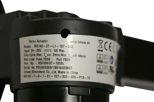 Vista 3 de Limoss MD142-27-L1-157-333 Motor de actuador lineal para silla reclinable eléctrica o silla elevadora